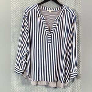 Chic Striped Women's Blouse